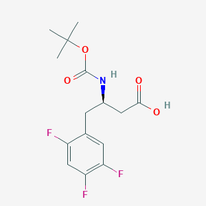 molecular formula C15H18F3NO4 B048146 Boc-(R)-3-Amino-4-(2,4,5-trifluorophenyl)butanoic acid CAS No. 486460-00-8