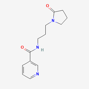 molecular formula C13H17N3O2 B4814867 N-[3-(2-oxopyrrolidin-1-yl)propyl]pyridine-3-carboxamide 