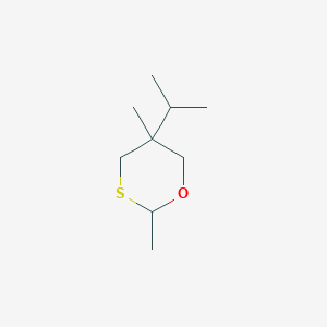 molecular formula C9H18OS B048152 2,5-Dimethyl-5-propan-2-yl-1,3-oxathiane CAS No. 124898-64-2