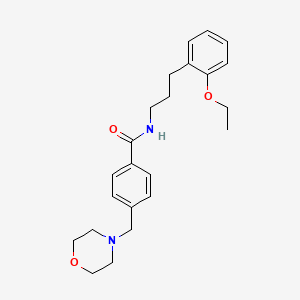 molecular formula C23H30N2O3 B4815232 N-[3-(2-ethoxyphenyl)propyl]-4-(4-morpholinylmethyl)benzamide 