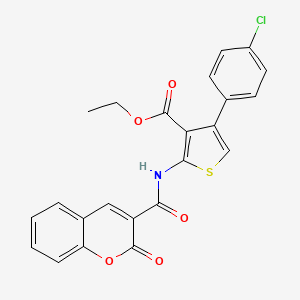 molecular formula C23H16ClNO5S B4815470 Ethyl 4-(4-chlorophenyl)-2-[(2-oxochromen-3-yl)carbonylamino]thiophene-3-carbo xylate 