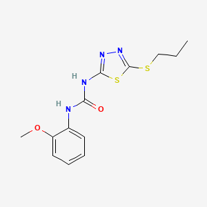 molecular formula C13H16N4O2S2 B4815545 1-(2-Methoxyphenyl)-3-[5-(propylsulfanyl)-1,3,4-thiadiazol-2-yl]urea 