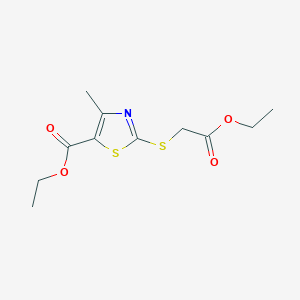 molecular formula C11H15NO4S2 B4815558 ethyl 2-[(2-ethoxy-2-oxoethyl)thio]-4-methyl-1,3-thiazole-5-carboxylate 