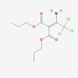 molecular formula C11H16Cl3NO4 B4815638 Dipropyl (1-amino-2,2,2-trichloroethylidene)propanedioate 