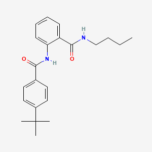 molecular formula C22H28N2O2 B4815907 N-butyl-2-[(4-tert-butylbenzoyl)amino]benzamide 