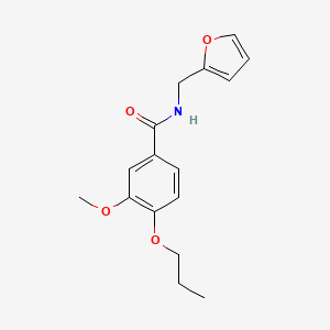 molecular formula C16H19NO4 B4816049 N-(furan-2-ylmethyl)-3-methoxy-4-propoxybenzamide 