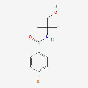 molecular formula C11H14BrNO2 B048163 4-bromo-N-(1-hydroxy-2-methylpropan-2-yl)benzamide CAS No. 33708-69-9