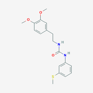 molecular formula C18H22N2O3S B4816456 N-(3,4-DIMETHOXYPHENETHYL)-N'-[3-(METHYLSULFANYL)PHENYL]UREA 