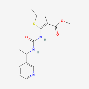 molecular formula C15H17N3O3S B4816753 Methyl 5-methyl-2-({[1-(pyridin-3-yl)ethyl]carbamoyl}amino)thiophene-3-carboxylate 