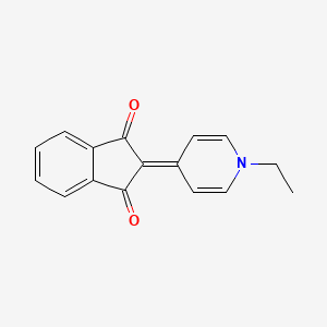 molecular formula C16H13NO2 B4816935 1,3-Indandione, 2-(1-ethyl-4(1H)-pyridinylidene)- CAS No. 49803-30-7