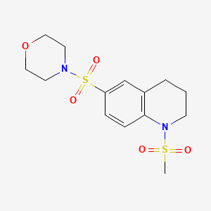 molecular formula C14H20N2O5S2 B4816965 1-(Methylsulfonyl)-6-(morpholin-4-ylsulfonyl)-1,2,3,4-tetrahydroquinoline 