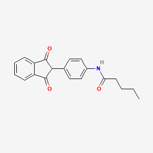 molecular formula C20H19NO3 B4817246 N-[4-(1,3-dioxoinden-2-yl)phenyl]pentanamide 