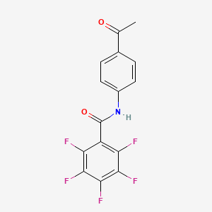 molecular formula C15H8F5NO2 B4817386 N-(4-acetylphenyl)-2,3,4,5,6-pentafluorobenzamide 