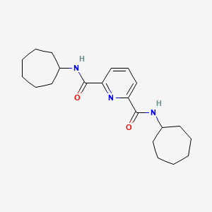 molecular formula C21H31N3O2 B4817482 N,N'-dicycloheptylpyridine-2,6-dicarboxamide 