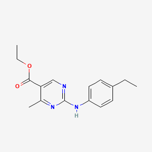 molecular formula C16H19N3O2 B4817549 Ethyl 2-[(4-ethylphenyl)amino]-4-methylpyrimidine-5-carboxylate 