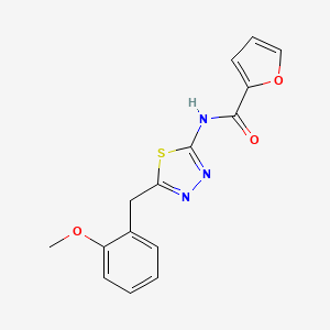 molecular formula C15H13N3O3S B4817577 N-{5-[(2-METHOXYPHENYL)METHYL]-1,3,4-THIADIAZOL-2-YL}FURAN-2-CARBOXAMIDE 