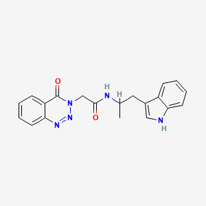 molecular formula C20H19N5O2 B4817703 N~1~-[2-(1H-indol-3-yl)-1-methylethyl]-2-[4-oxo-1,2,3-benzotriazin-3(4H)-yl]acetamide 