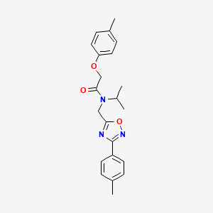 molecular formula C22H25N3O3 B4817842 N-Isopropyl-N-((3-p-tolyl-1,2,4-oxadiazol-5-yl)methyl)-2-(p-tolyloxy)acetamide 