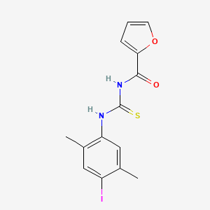 molecular formula C14H13IN2O2S B4818011 N-[(4-iodo-2,5-dimethylphenyl)carbamothioyl]furan-2-carboxamide 