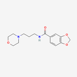 molecular formula C15H20N2O4 B4818015 N-[3-(morpholin-4-yl)propyl]-1,3-benzodioxole-5-carboxamide 