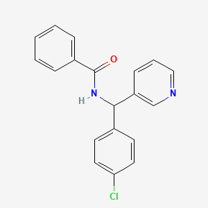 molecular formula C19H15ClN2O B4818246 N-[(4-chlorophenyl)(pyridin-3-yl)methyl]benzamide 