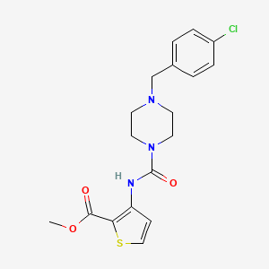 molecular formula C18H20ClN3O3S B4818266 METHYL 3-({[4-(4-CHLOROBENZYL)PIPERAZINO]CARBONYL}AMINO)-2-THIOPHENECARBOXYLATE 