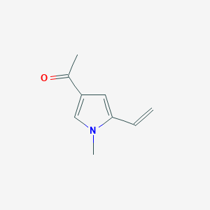molecular formula C9H11NO B048183 1-(1-Methyl-5-vinyl-1H-pyrrol-3-yl)ethanone CAS No. 119580-89-1
