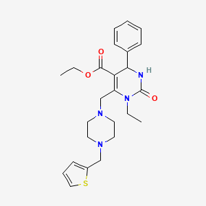 molecular formula C25H32N4O3S B4818329 ETHYL 1-ETHYL-2-OXO-4-PHENYL-6-{[4-(2-THIENYLMETHYL)PIPERAZINO]METHYL}-1,2,3,4-TETRAHYDRO-5-PYRIMIDINECARBOXYLATE 