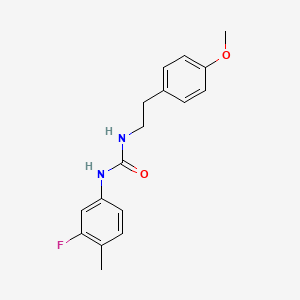 molecular formula C17H19FN2O2 B4818386 N-(3-FLUORO-4-METHYLPHENYL)-N'-(4-METHOXYPHENETHYL)UREA 
