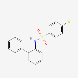 molecular formula C19H17NO2S2 B4818611 N-2-biphenylyl-4-(methylthio)benzenesulfonamide 