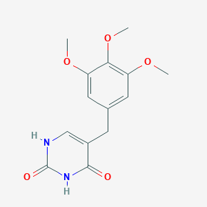 molecular formula C14H16N2O5 B048190 5-(3,4,5-Trimethoxybenzyl)pyrimidine-2,4-diol CAS No. 93885-69-9