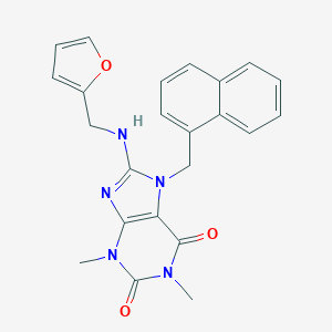 8-[(2-furylmethyl)amino]-1,3-dimethyl-7-(1-naphthylmethyl)-3,7-dihydro-1H-purine-2,6-dione