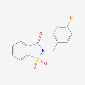 2-[(4-Bromophenyl)methyl]-1,1-dioxo-1,2-benzothiazol-3-one