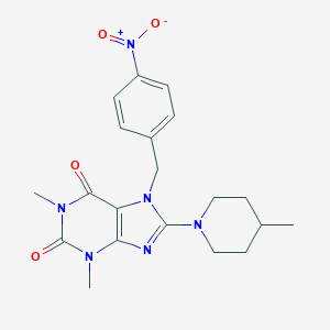 1,3-dimethyl-8-(4-methylpiperidin-1-yl)-7-(4-nitrobenzyl)-3,7-dihydro-1H-purine-2,6-dione
