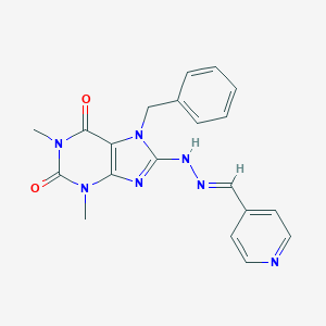 isonicotinaldehyde (7-benzyl-1,3-dimethyl-2,6-dioxo-2,3,6,7-tetrahydro-1H-purin-8-yl)hydrazone