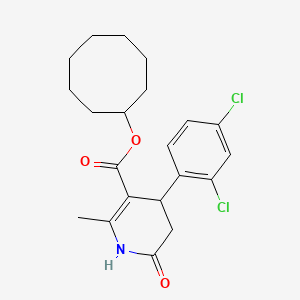 molecular formula C21H25Cl2NO3 B4819872 Cyclooctyl 4-(2,4-dichlorophenyl)-2-methyl-6-oxo-1,4,5,6-tetrahydropyridine-3-carboxylate 