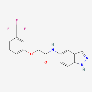 molecular formula C16H12F3N3O2 B4819873 N-(1H-indazol-5-yl)-2-[3-(trifluoromethyl)phenoxy]acetamide 