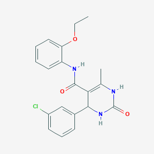 4-(3-chlorophenyl)-N-(2-ethoxyphenyl)-6-methyl-2-oxo-1,2,3,4-tetrahydro-5-pyrimidinecarboxamide