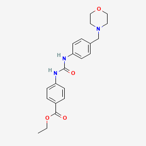 molecular formula C21H25N3O4 B4820033 ETHYL 4-({[4-(MORPHOLINOMETHYL)ANILINO]CARBONYL}AMINO)BENZOATE 