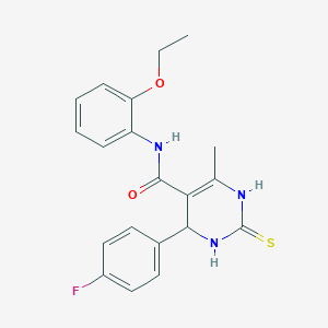 molecular formula C20H20FN3O2S B482008 N-(2-ethoxyphenyl)-6-(4-fluorophenyl)-4-methyl-2-sulfanyl-1,6-dihydropyrimidine-5-carboxamide CAS No. 372971-52-3