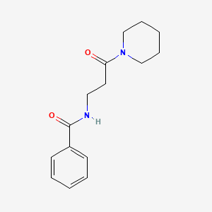 molecular formula C15H20N2O2 B4820086 N-[3-oxo-3-(piperidin-1-yl)propyl]benzamide 