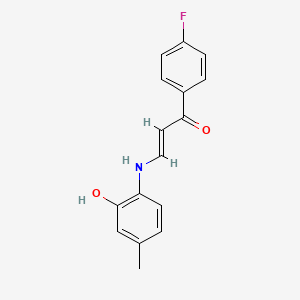 molecular formula C16H14FNO2 B4820189 1-(4-fluorophenyl)-3-[(2-hydroxy-4-methylphenyl)amino]-2-propen-1-one 