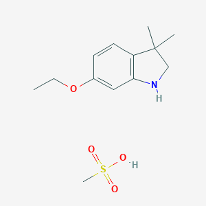 molecular formula C13H21NO4S B048202 6-Ethoxy-2,3-dihydro-3,3-dimethyl-1H-indole CAS No. 116861-51-9