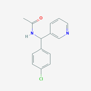molecular formula C14H13ClN2O B4820241 N-[(4-chlorophenyl)(pyridin-3-yl)methyl]acetamide 