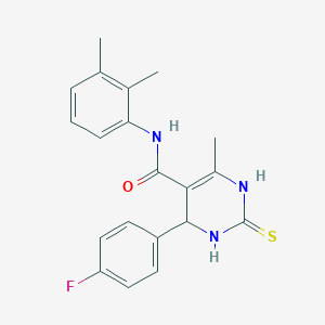molecular formula C20H20FN3OS B482028 N-(2,3-dimethylphenyl)-4-(4-fluorophenyl)-6-methyl-2-thioxo-1,2,3,4-tetrahydropyrimidine-5-carboxamide CAS No. 373611-15-5