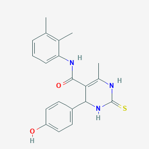 molecular formula C20H21N3O2S B482030 N-(2,3-dimethylphenyl)-4-(4-hydroxyphenyl)-6-methyl-2-thioxo-1,2,3,4-tetrahydropyrimidine-5-carboxamide CAS No. 374086-68-7