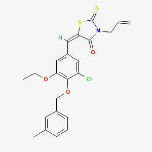 molecular formula C23H22ClNO3S2 B4820397 (5E)-5-{3-chloro-5-ethoxy-4-[(3-methylbenzyl)oxy]benzylidene}-3-(prop-2-en-1-yl)-2-thioxo-1,3-thiazolidin-4-one 