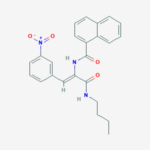 molecular formula C24H23N3O4 B4820454 N-[(Z)-3-(butylamino)-1-(3-nitrophenyl)-3-oxoprop-1-en-2-yl]naphthalene-1-carboxamide 