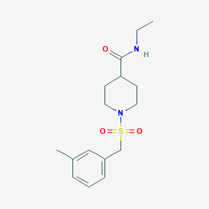molecular formula C16H24N2O3S B4820588 N-ETHYL-1-[(3-METHYLPHENYL)METHANESULFONYL]PIPERIDINE-4-CARBOXAMIDE 