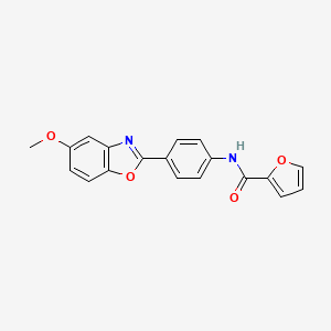 molecular formula C19H14N2O4 B4820650 N-[4-(5-methoxy-1,3-benzoxazol-2-yl)phenyl]furan-2-carboxamide 